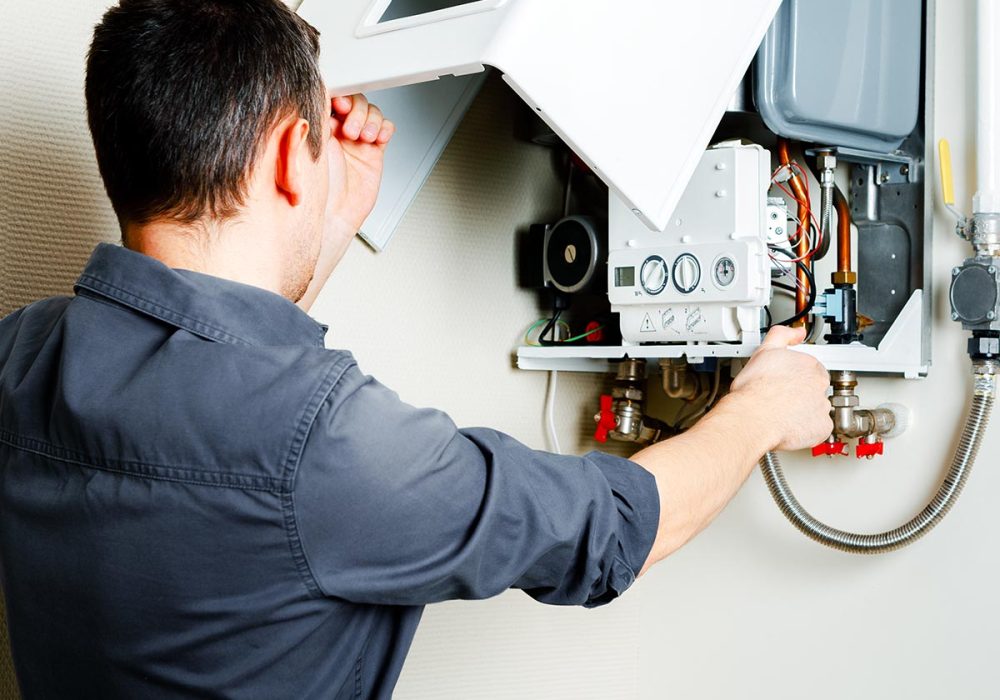 Repair of a gas boiler